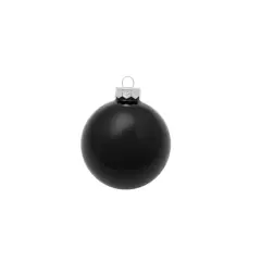 Whitehurst 40ct. 1.25" Glossy Glass Ball Ornaments Black Shiny