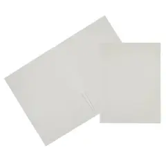 JAM Paper White Metallic Handmade Folders, 100ct.