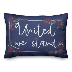 United we Stand Script Accent Pillow