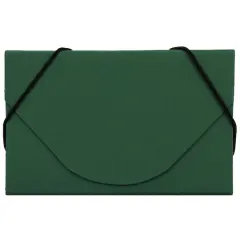 JAM Paper Kraft Ecoboard Business Card Case with Round Flap Green
