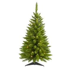 3ft. Pre-Lit Providence Pine Artificial Christmas Tree, Warm White LED Lights