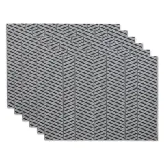 DII&reg; Textured Twill Weave Placemats, 6ct. Mineral Gray