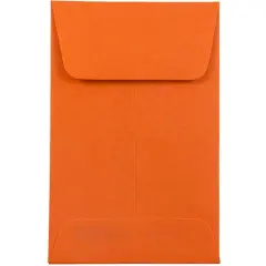 JAM Paper 2.25" x 3.5" Coin Envelopes, 50ct. Orange