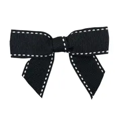 JAM Paper 7/8" Grosgrain Stitch Twist Tie Bows, 100ct.