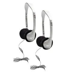HamiltonBuhl&reg; SchoolMate&trade; HA2V On-Ear Stereo Headphones with Microphone, 2ct.
