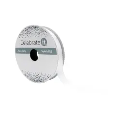 5/8" x 20yd. Satin Ribbon Celebrate It&reg; Specialty White