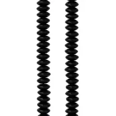 Black Rondelle Glass Beads, 10mm by Bead Landing&trade;
