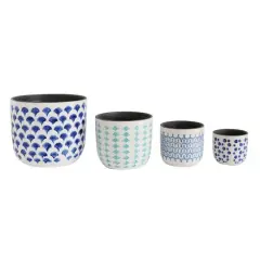 Hello Honey&reg; Hand Painted Stoneware Planter Set