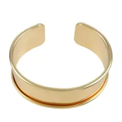 Gold Cuff Bracelet with Inlay by Bead Landing&trade;
