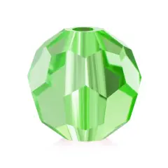 John Bead Preciosa 4mm Czech Crystal Glass Faceted Round Beads, 40ct. Peridot