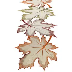 DII&reg; 60" Embroidered Maple Leaves Table Runner