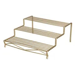 Kitchen Details 12" Geode 3-Tier Spice Rack Satin Gold