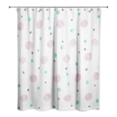 Cute Dots Shower Curtain Pink