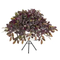 2.5ft. Fall Laurel Leaf with Berries Plant in Planter with Stand