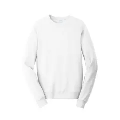 Port & Company&reg; Fan Favorite&trade; Fleece Crewneck Sweatshirt White