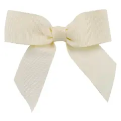 JAM Paper 7/8" Grosgrain Twist Tie Bows, 100ct. Antique White