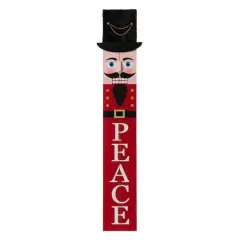Glitzhome&reg; 42" Nutcracker Wooden Porch Sign