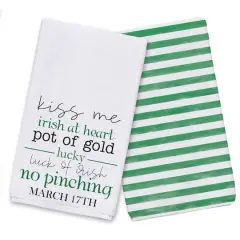 Irish St Patricks Saying Tea Towel Set of 2