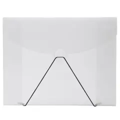 JAM Paper Clear Frosted 9.5" x 12" Plastic Portfolio