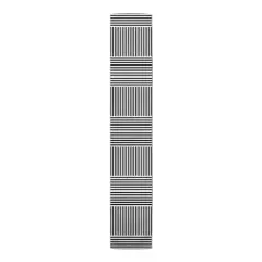 Alternating Stripes Indoor/Outdoor Table Runner Black