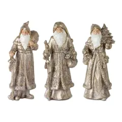 Festive Gold Santa Set, 12.25"