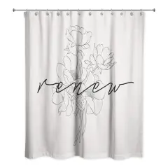 Renew Poppy 71" x 74" Shower Curtain