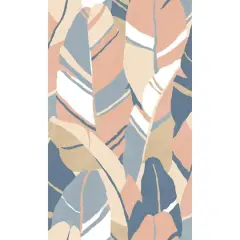 RoomMates Hearts of Palm Peel & Stick Wallpaper Blue/Pink