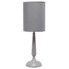 Simple Designs 23" Traditional Candlestick Table Lamp Gray Wash