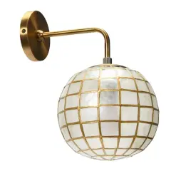 Hello Honey&reg; 13" Metal Princess Capiz Wall Lamp
