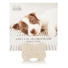 4" x 4" Ivory Bone Photo Holder by Studio D&eacute;cor&reg;