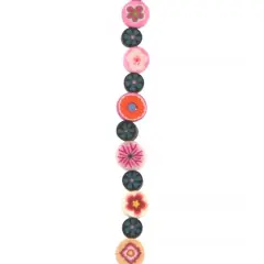 Mixed Flower Clay Disc Beads by Bead Landing&trade;