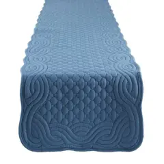 DII&reg; 72" French Blue Quilted Farmhouse Table Runner