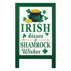 Glitzhome&reg; 24" St. Patrick'sWooden Porch Sign
