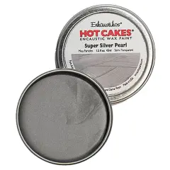 Enkaustikos&reg; Hot Cakes&reg; Encaustic Wax Paint, 1.5oz. Super Silver Pearl