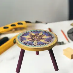 S&S Worldwide&reg; Unfinished Wooden Three-Legged Stool