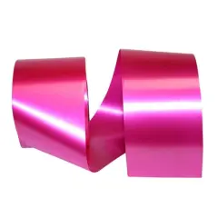 JAM Paper 2.75" x 55yd. Paper Coated Plastic Shiny Ribbon Hot Pink