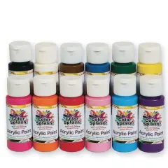 S&S&reg; Worldwide Color Splash!&reg; 12 Color Acrylic Paint Set