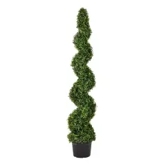 5ft. Potted Green Boxwood Spiral Tree