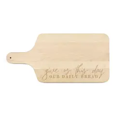 8" x 17" Our Daily Bread Maple Paddle Cutting Board