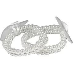 Jam Paper Sweet Pea Flower Bracelet, 2ct. White