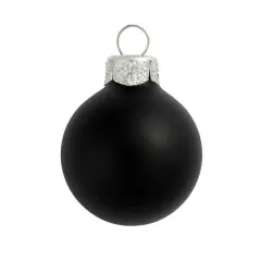 Whitehurst 2ct. 6" Matte Glass Ball Christmas Ornament Black Matte