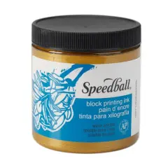 Speedball&reg; Block Printing Ink, 8oz. Gold