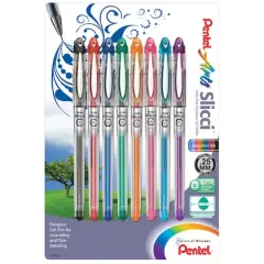 Pentel&reg; Slicci&reg; 0.25mm Extra Fine Gel Pen 8 Set