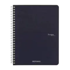 Fabriano&reg; EcoQua Spiral Bound Lined Notebook Navy