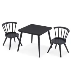 Delta Children Windsor Table & 2 Chairs Set Midnight Gray