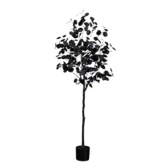 5ft. Artificial Halloween Black Eucalyptus Tree
