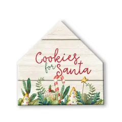 Cookies For Santa House Shaped Canvas Wall Art