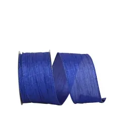 Reliant 2.5" x 10yd. Royal Crushed Lam&eacute; Glimmer Wired Ribbon