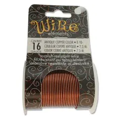 The Beadsmith&reg; Wire&trade; Elements 16 Gauge Tarnish-Resistant Wire Antique Copper