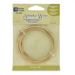 Artistic Wire&reg; 10 Gauge Colored Copper Craft Wire Tarnish-Resistant Brass